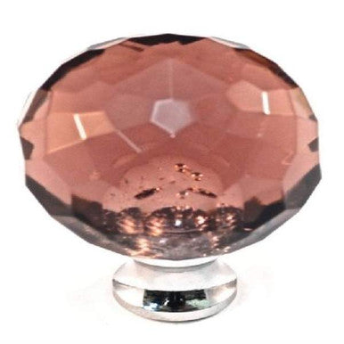 Cal Crystal M30-AMETHYST: 1-3/16" Sphere Cabinet Knob - Amethyst Crystal