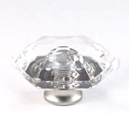 Cal Crystal M31: 1-1/8 Hexagon Cabinet Knob - Clear Crystal