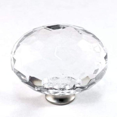 Cal Crystal M40: 1-1/2" Sphere Cabinet Knob - Clear Crystal