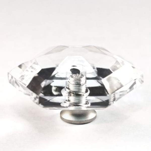 Cal Crystal M41: 1-1/2 Hexagon Cabinet Knob - Clear Crystal