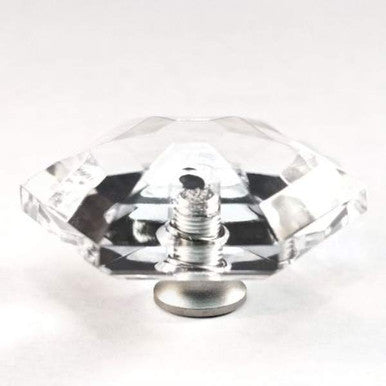 Cal Crystal M41: 1-1/2" Hexagon Cabinet Knob - Clear Crystal