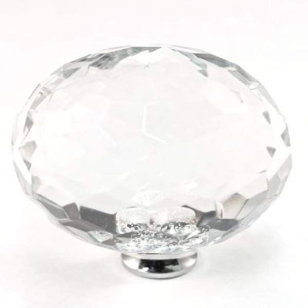 Cal Crystal M45: 1-3/4 Sphere Cabinet Knob - Clear Crystal