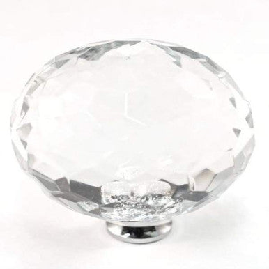 Cal Crystal M45: 1-3/4" Sphere Cabinet Knob - Clear Crystal