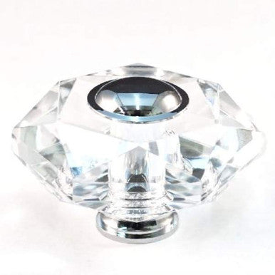 Cal Crystal M50: 1-3/4" Hexagon Cabinet Knob - Clear Crystal