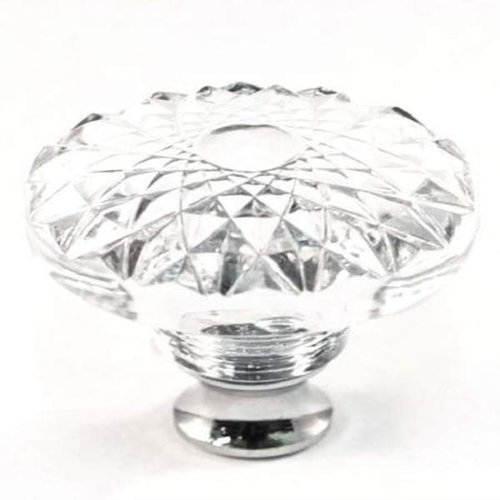 Cal Crystal M993: 1-3/8 Round Cabinet Knob - Clear Crystal