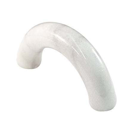 Cal Crystal PW-3: 3" cc Bow Marble Cabinet Pull - White