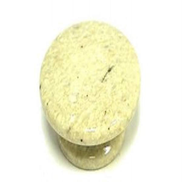 Cal Crystal RPW-2: 2" Round Marble Cabinet Knob - White
