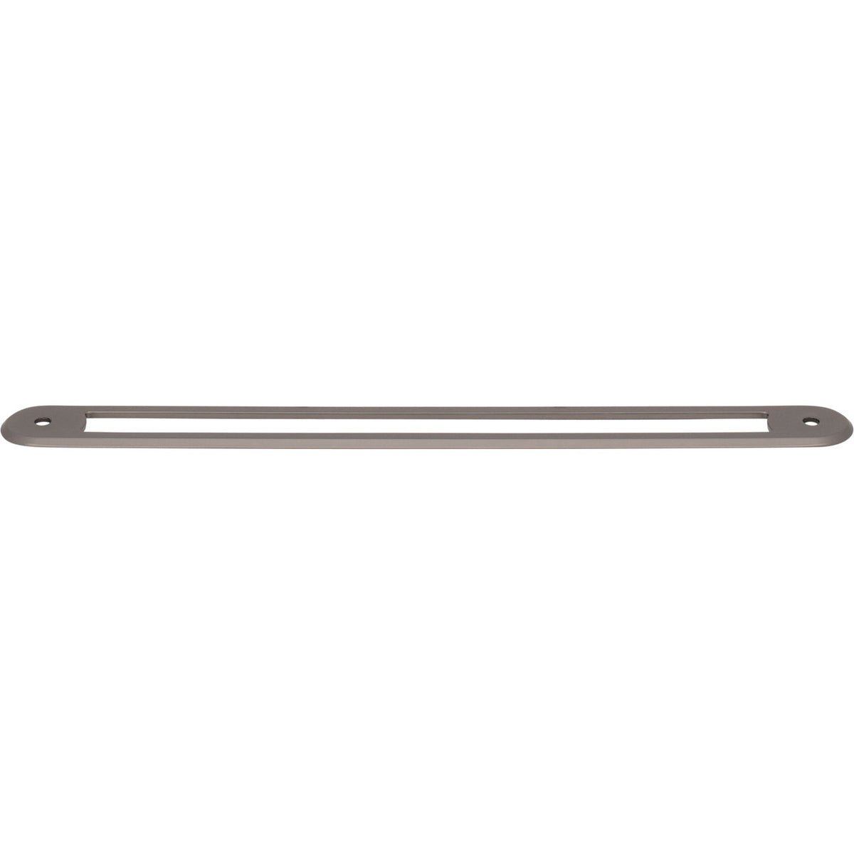 Top Knobs TK3356AG: 8-13/16" Brockwell Oval Backplate - Ash Gray