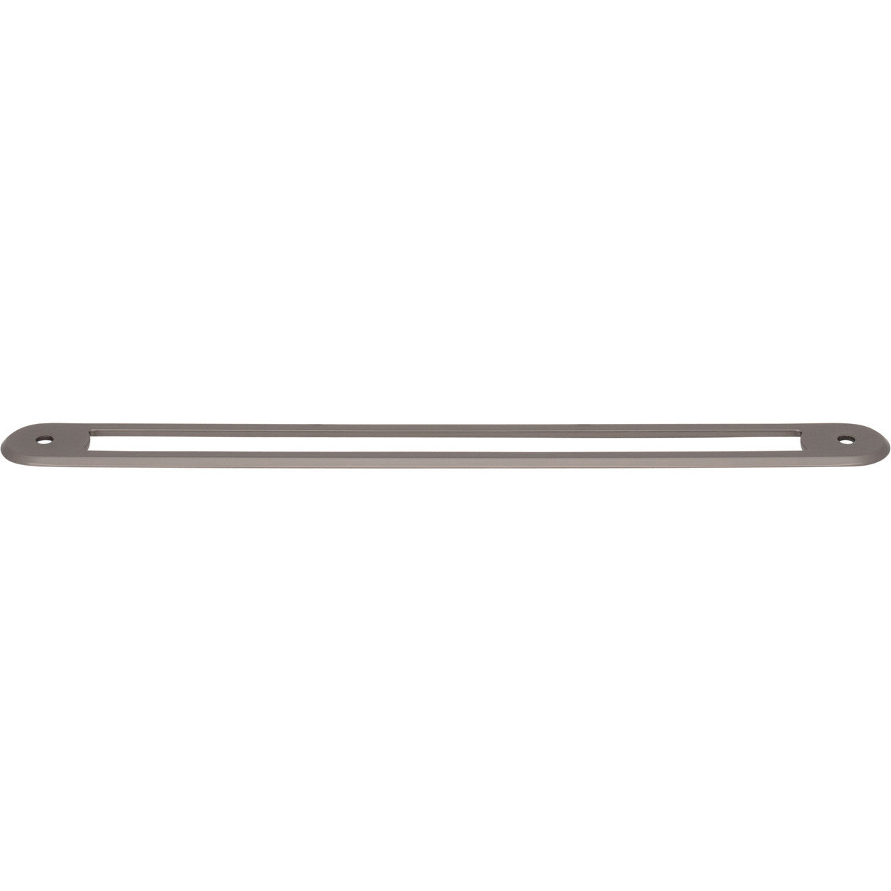 Top Knobs TK3356AG: 8-13/16" Brockwell Oval Backplate - Ash Gray