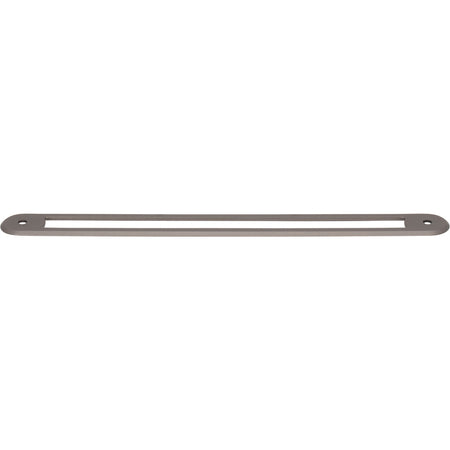 Top Knobs TK3356AG: 8-13/16" Brockwell Oval Backplate - Ash Gray
