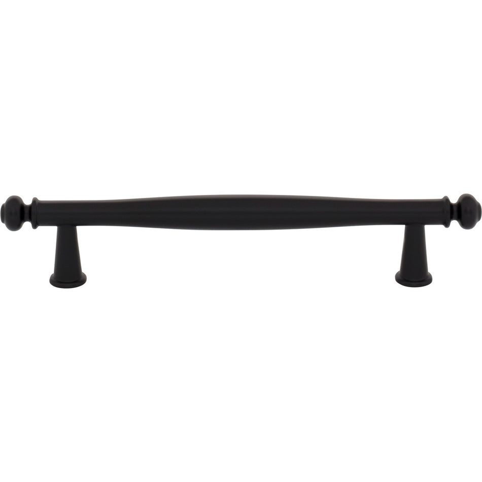 Top Knobs TK3192BLK: 5-1/16" cc Coddington Cabinet Pull - Flat Black