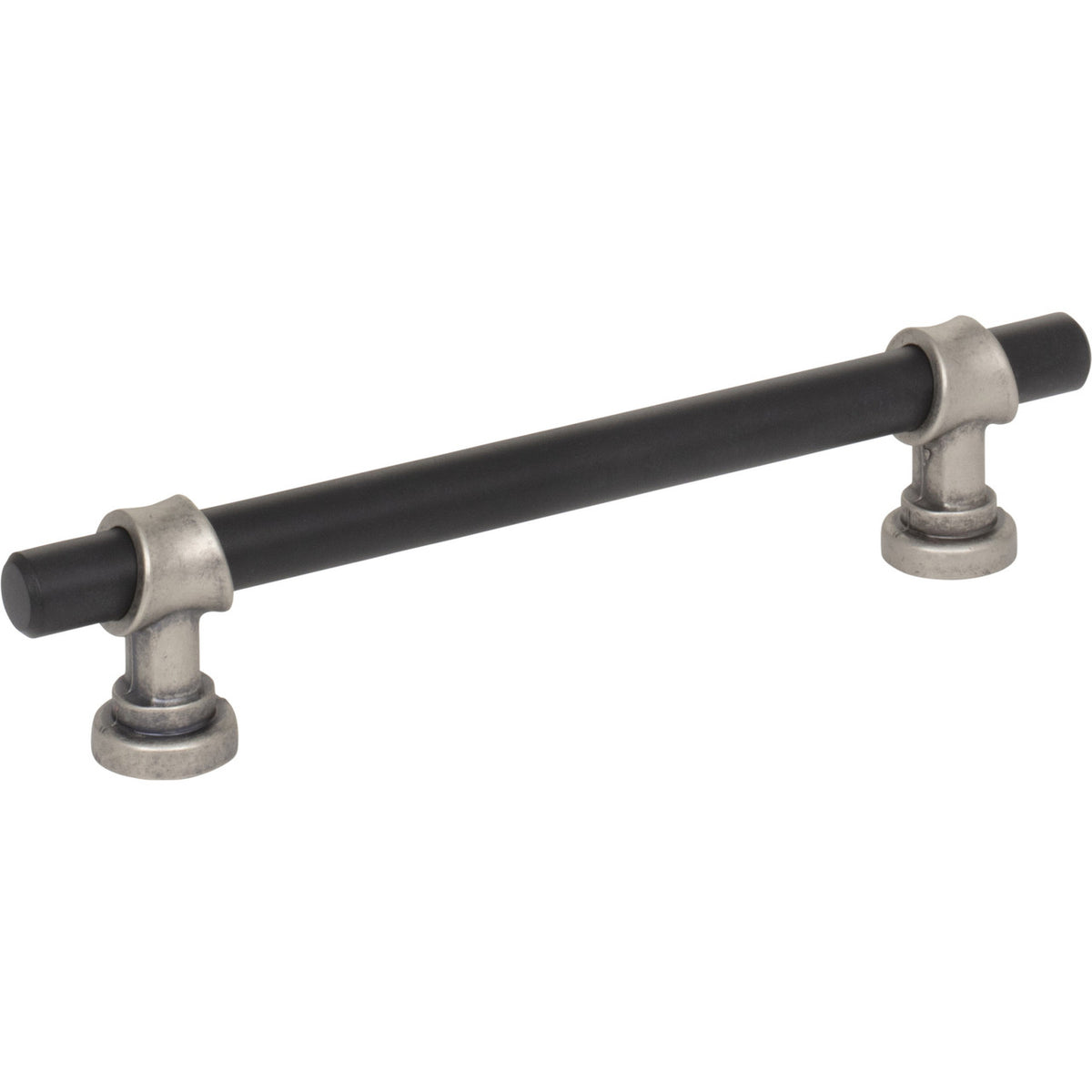 Top Knobs M2718: 5-1/16" cc Dakota Bit Cabinet Pull - Flat Black/Pewter Antique