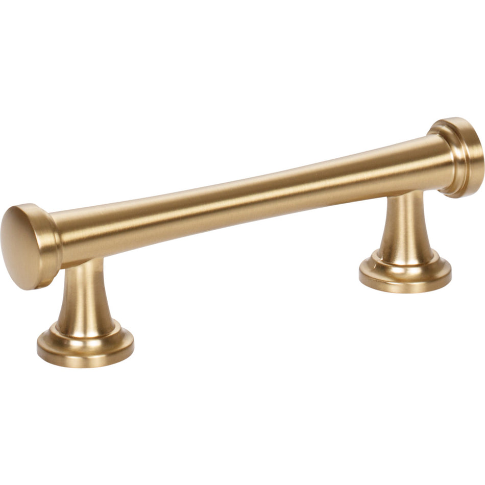 Atlas 326-WB: 3" cc Browning Cabinet Pull - Warm Brass