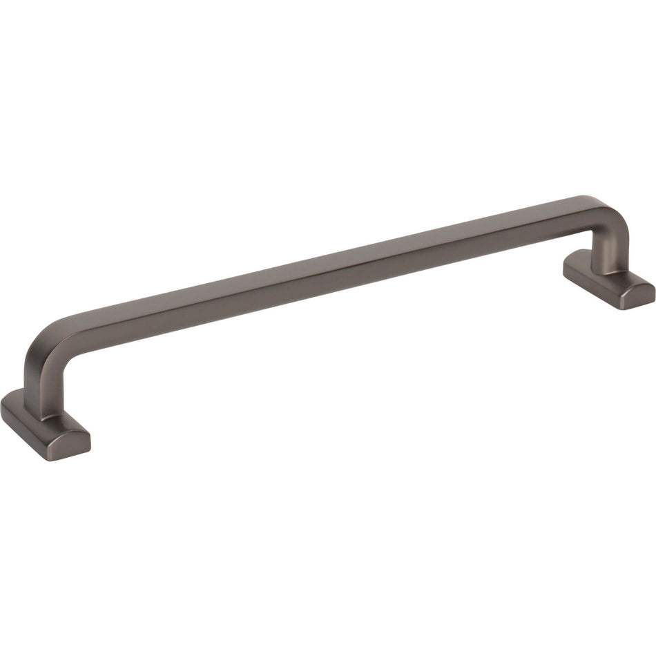 Top Knobs TK3165AG: 7-9/16" cc Harrison D-Handle Cabinet Pull - Ash Gray