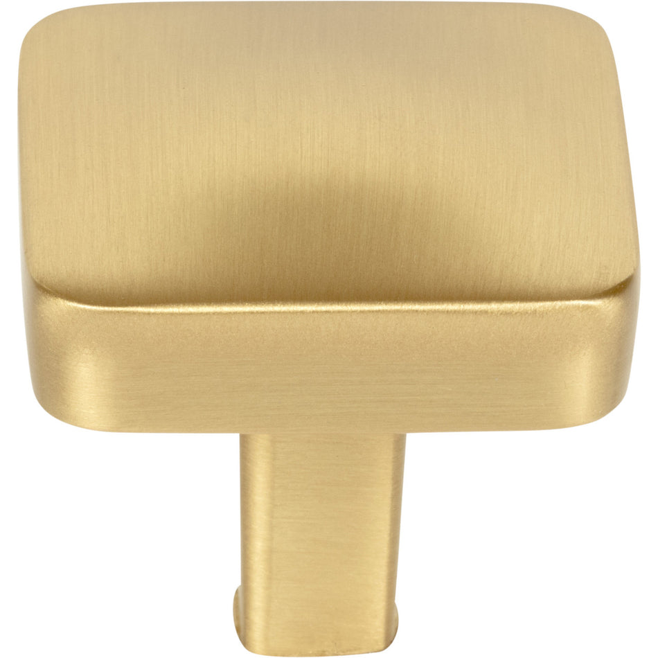Jeffrey Alexander 905BG: 1-1/4" Whitlock Square Cabinet Knob - Brushed Gold