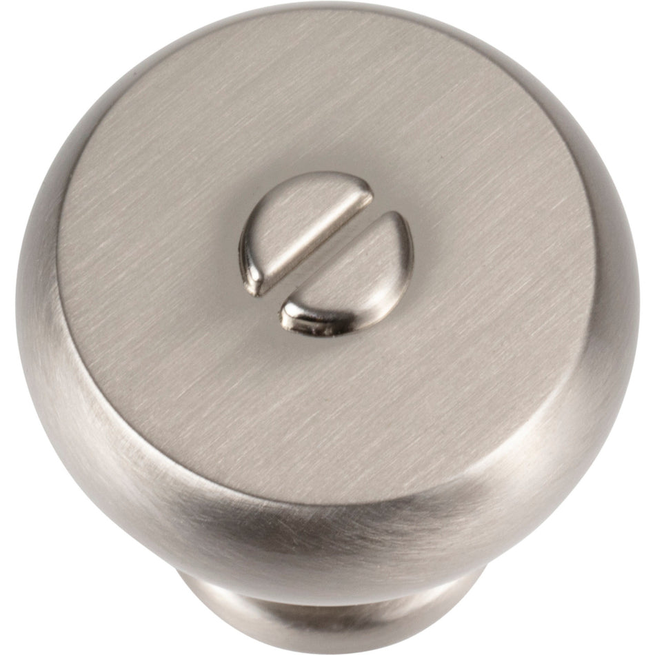 Atlas A980-BRN: 1-3/16" Everitt Cabinet Knob - Brushed Nickel