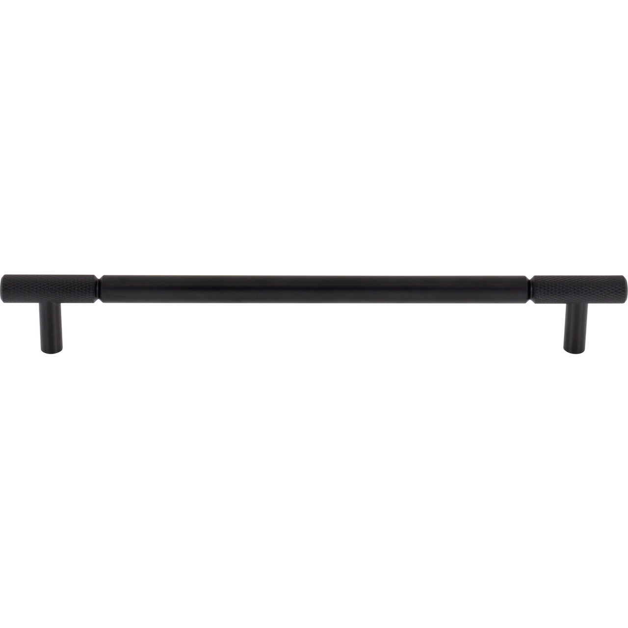 Top Knobs TK3244BLK: 8-13/16" cc Prestwick Bar Cabinet Pull - Flat Black