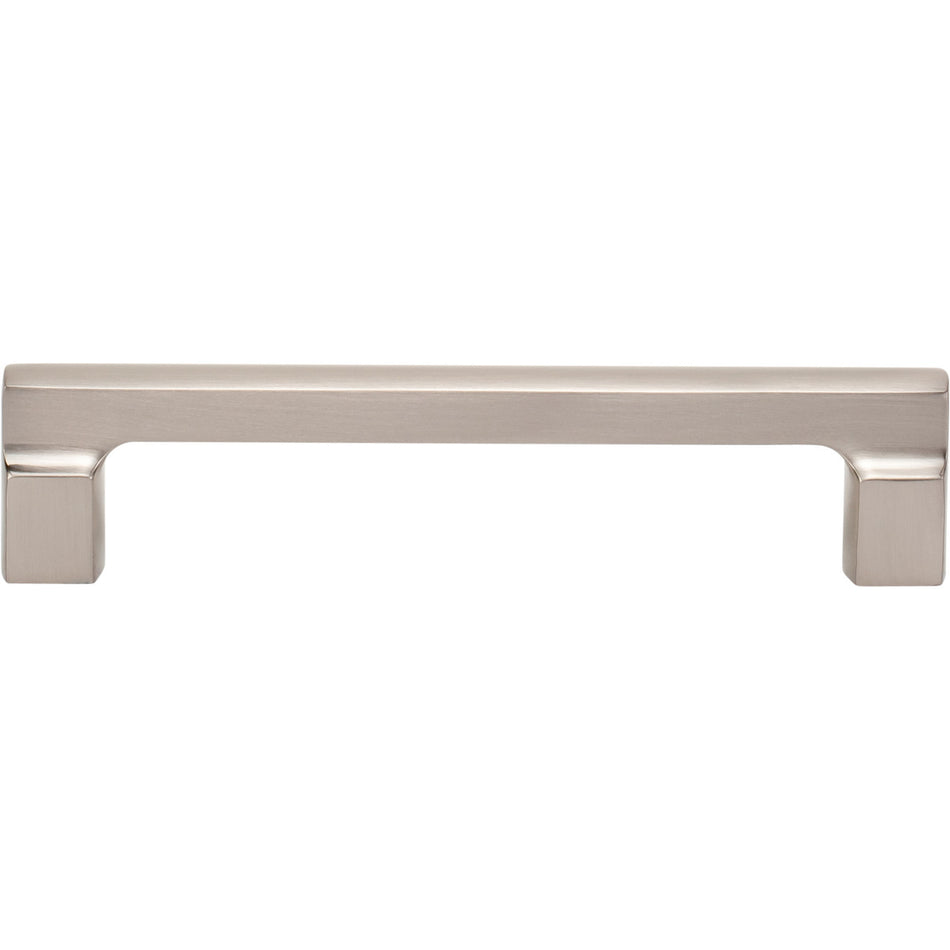 Atlas A523-BRN: 128mm cc Reeves Square Bar Cabinet Pull - Brushed Nickel