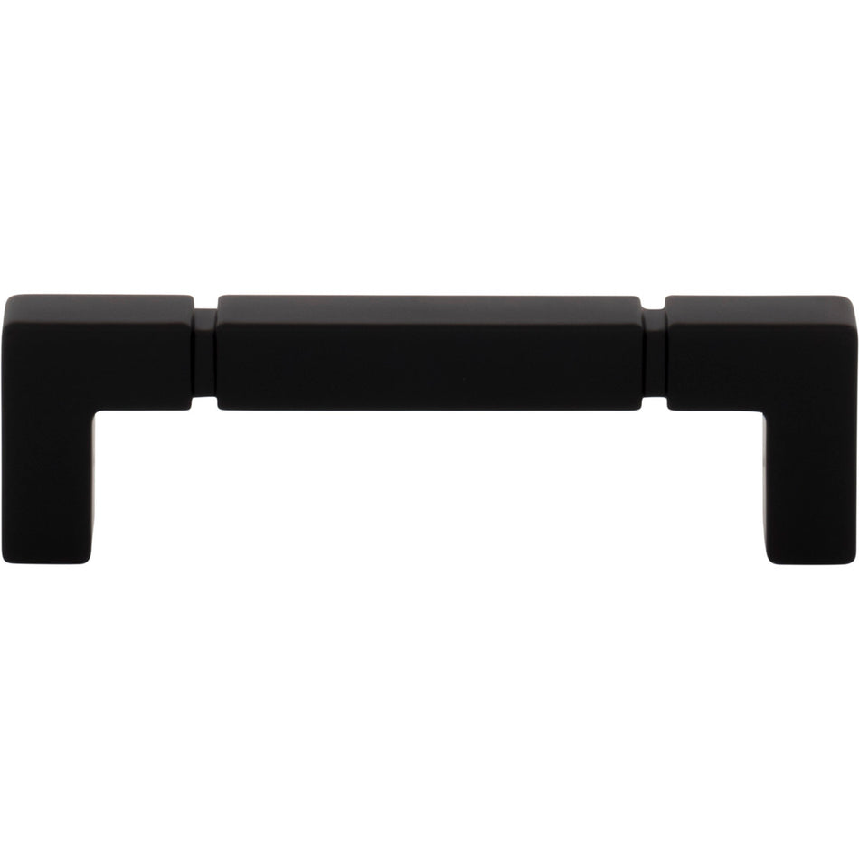Top Knobs TK3221BLK: 3-3/4" cc Langston Cabinet Pull - Flat Black