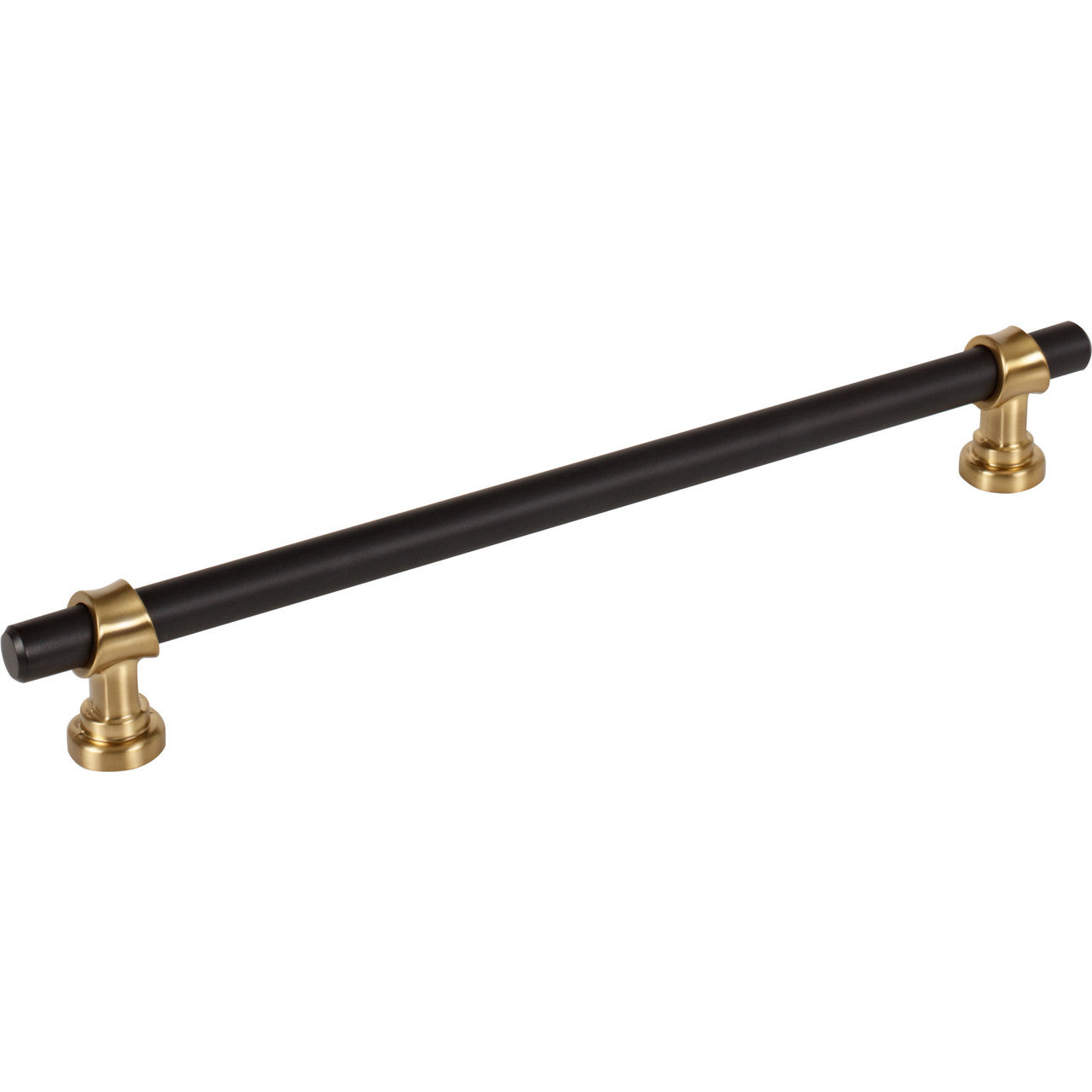 Top Knobs M2752: 8-13/16" cc Dakota Bit Cabinet Pull - Flat Black/Honey Bronze