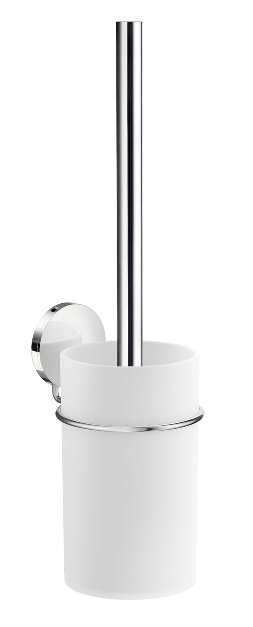 Smedbo BK333: Beslagsboden Wall-Mount Toilet Brush w/Holder (self-adhesive) - Polished Chrome