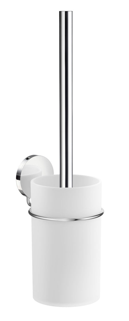Smedbo BK333: Beslagsboden Wall-Mount Toilet Brush w/Holder (self-adhesive) - Polished Chrome