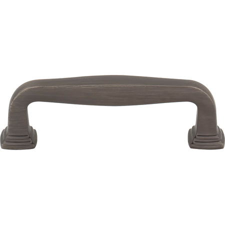 Jeffrey Alexander 782-96BNBDL: 96mm cc Fontana Bar Cabinet Pull - Brushed Pewter