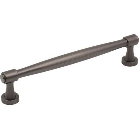 Jeffrey Alexander 132-160BNBDL: 160mm cc Jules Bar Cabinet Pull - Brushed Pewter