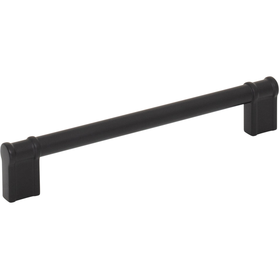 Top Knobs TK3384BLK: 6-5/16" Newburn D-Handle Cabinet Pull - Flat Black