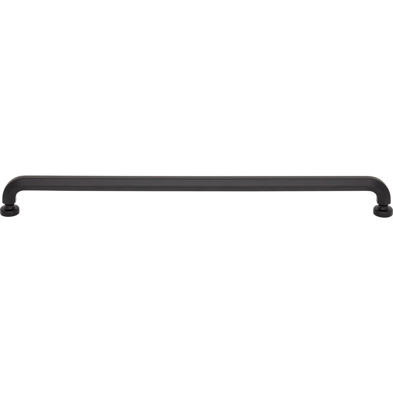 Top Knobs TK3326BLK: 12" cc Stanmore D-Handle Cabinet Pull - Flat Black