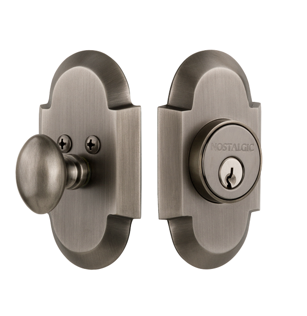 Nostalgic 713185: Single Cylinder Deadbolt Keyed Differently Cottage - Antique Pewter