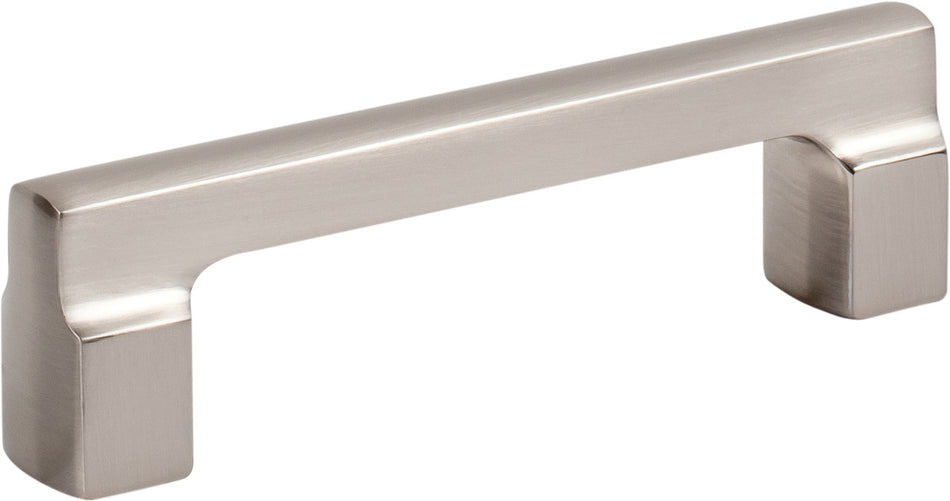 Atlas A522-BRN: 96mm cc Reeves Square Bar Cabinet Pull - Brushed Nickel