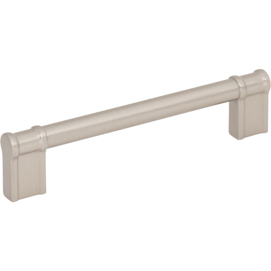 Top Knobs TK3383BSN: 5-1/16" Newburn D-Handle Cabinet Pull - Brushed Satin Nickel