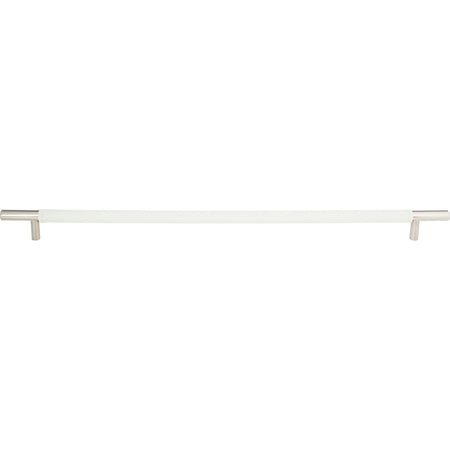 Atlas AP05-WT-CH: 17" cc Zanzibar Appliance Pull - White Leather/Polished Chrome
