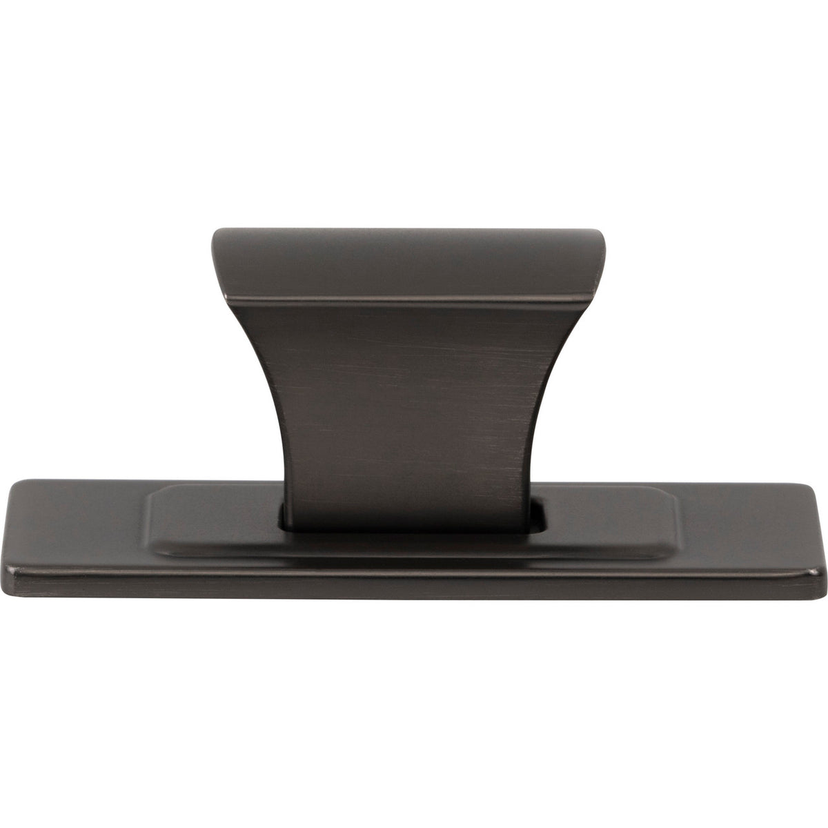 Atlas A6001-SL: 1-1/4"  Zander Rectangle Cabinet Knob w/Backplate - Slate
