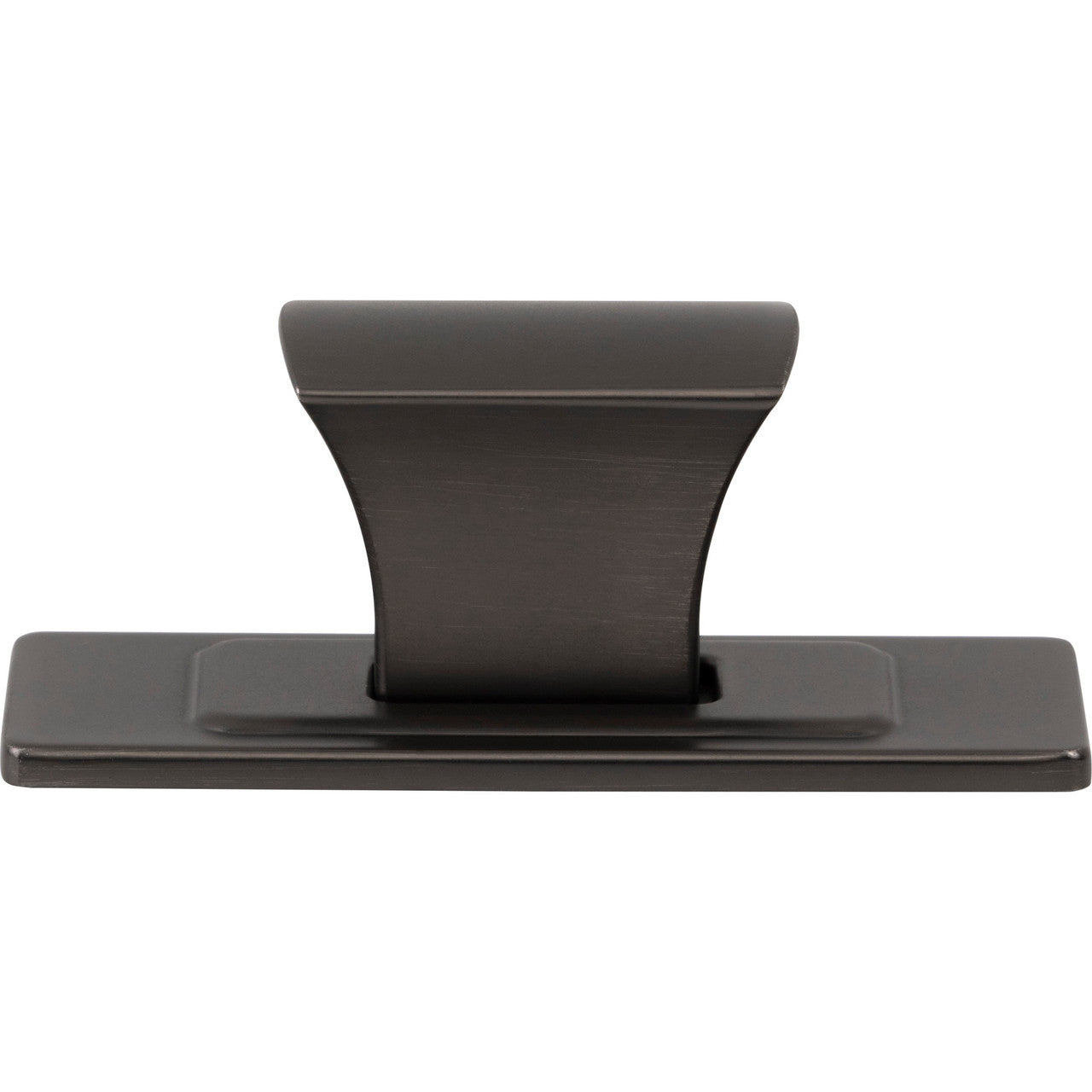 Atlas A6001-SL: 1-1/4"  Zander Rectangle Cabinet Knob w/Backplate - Slate