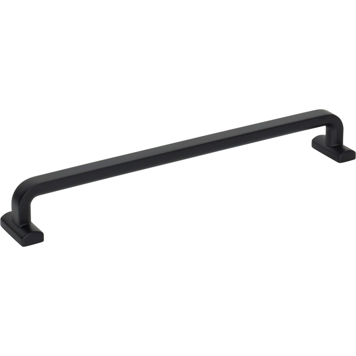 Top Knobs TK3166BLK: 8-13/16" cc Harrison D-Handle Cabinet Pull - Flat Black