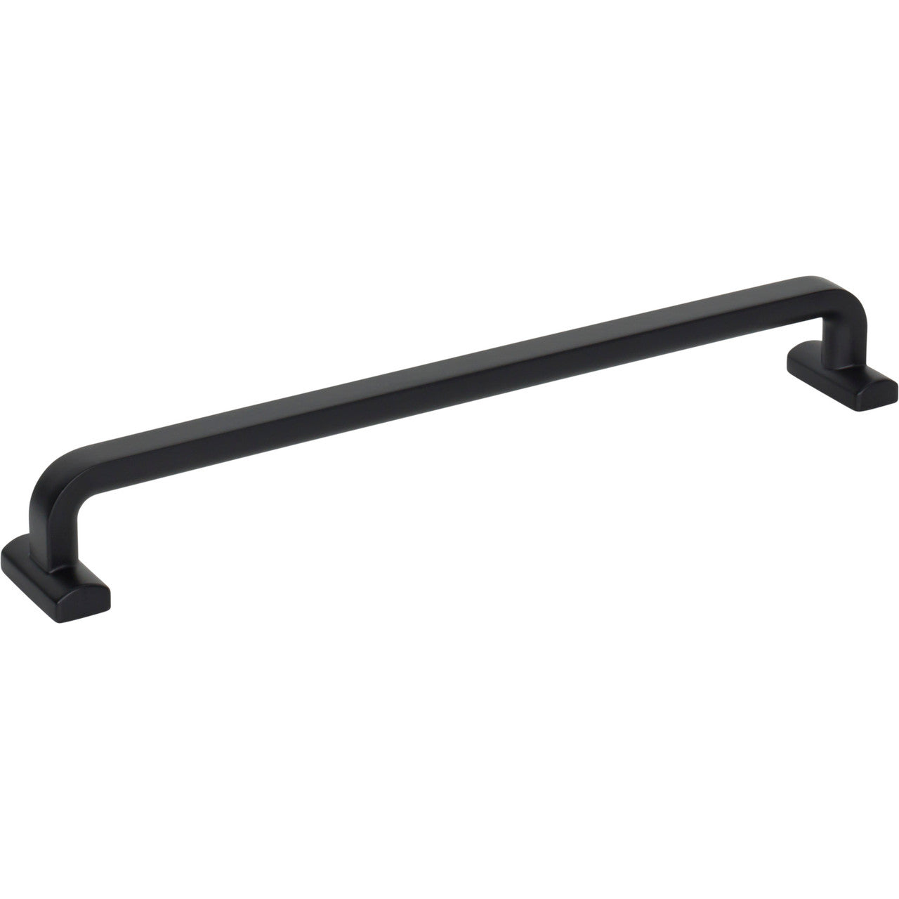 Top Knobs TK3166BLK: 8-13/16" cc Harrison D-Handle Cabinet Pull - Flat Black