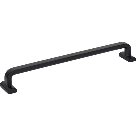Top Knobs TK3166BLK: 8-13/16" cc Harrison D-Handle Cabinet Pull - Flat Black
