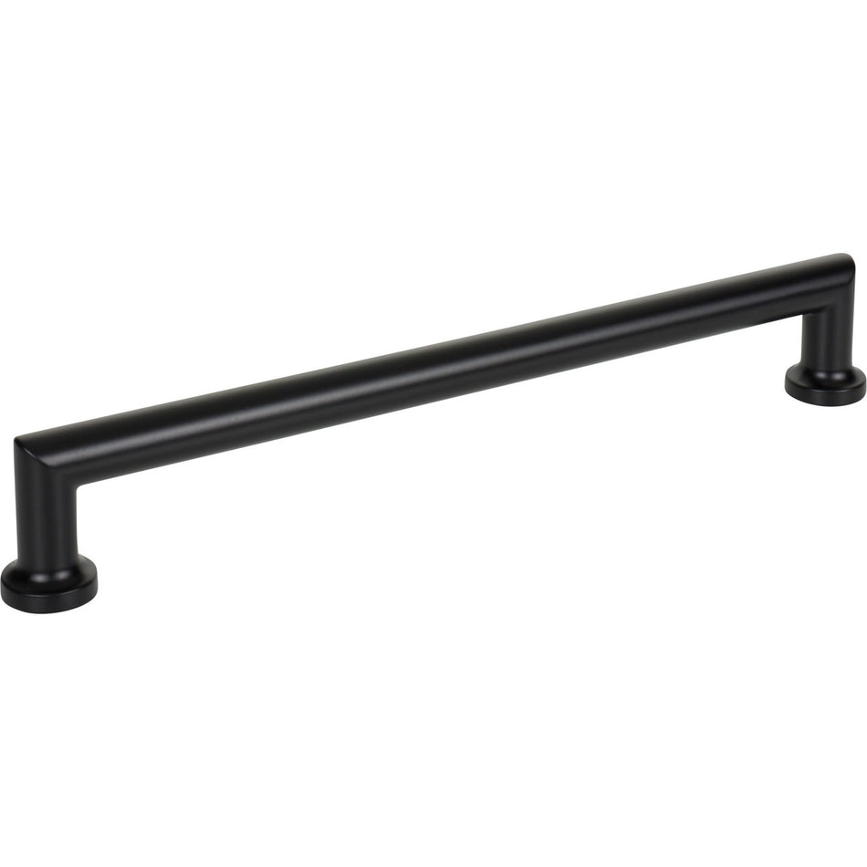 Top Knobs TK3157BLK: 12" cc Morris D-Handle Cabinet Pull - Flat Black