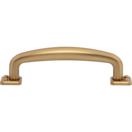 Atlas A541-WB: 3-3/4" cc Benning D-Handle Cabinet Pull - Warm Brass