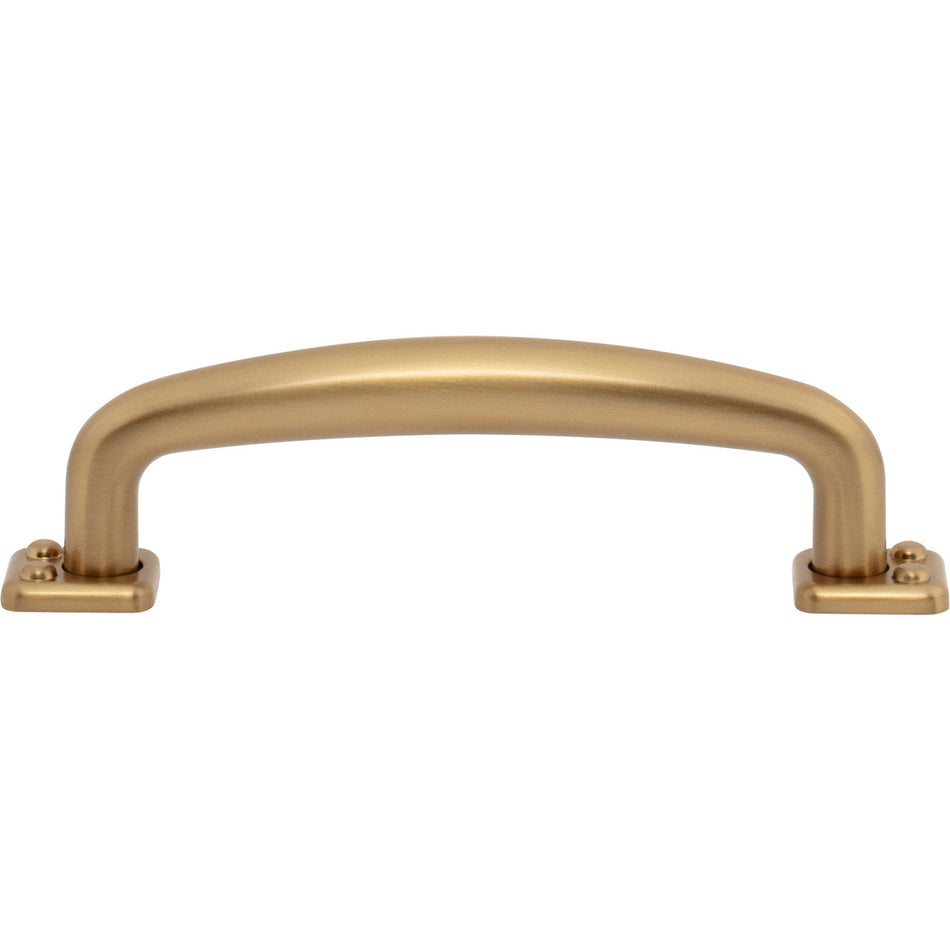 Atlas A541-WB: 3-3/4" cc Benning D-Handle Cabinet Pull - Warm Brass
