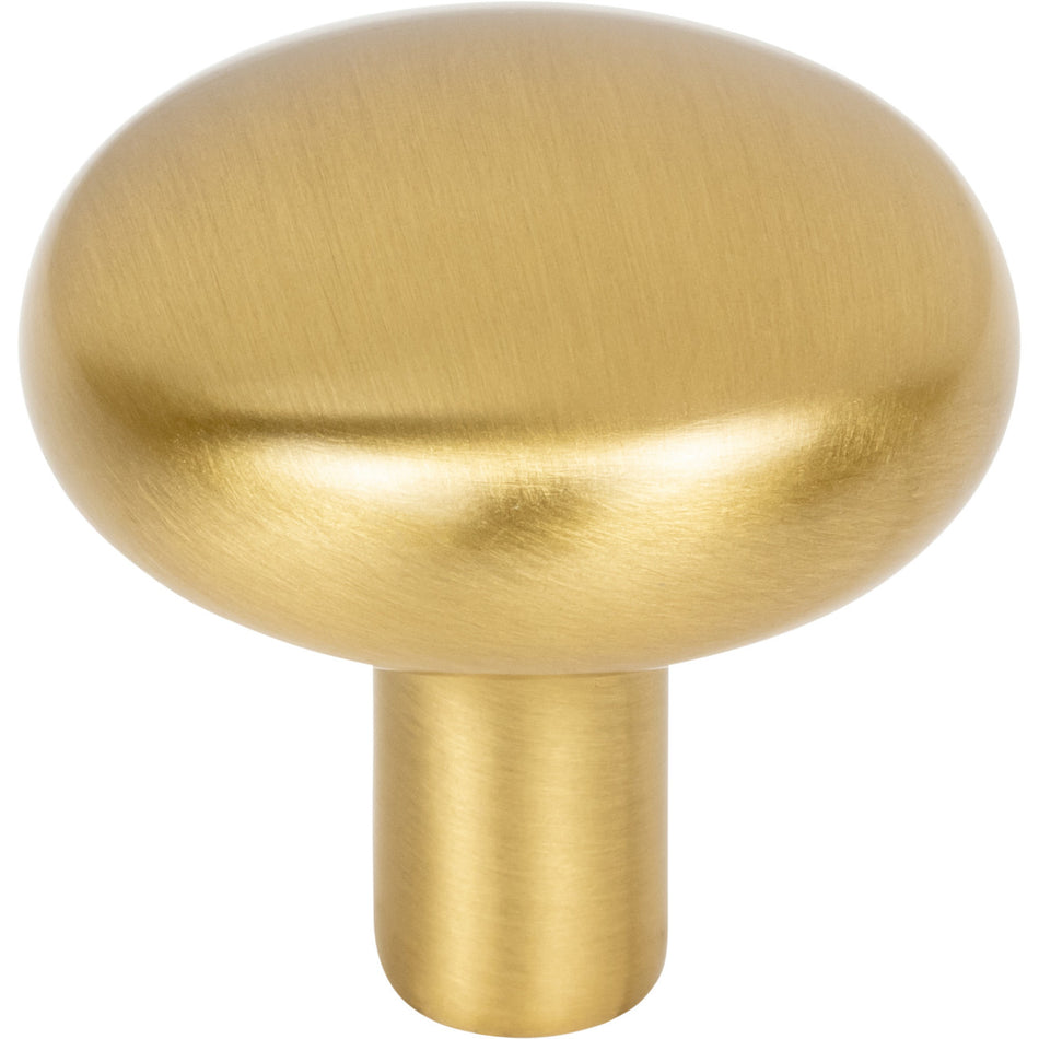 Jeffrey Alexander 329BG: 1-1/4" Loxley Mushroom Cabinet Knob - Brushed Gold
