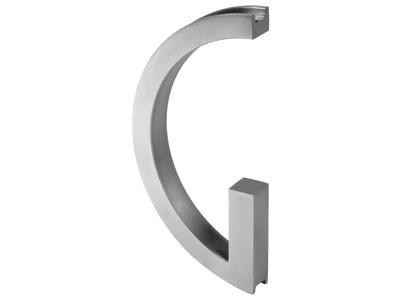 Sugatsune DSI-5250-12: 94mm x 16mm Half-Round See-Through Sliding Door Handle - Satin Stainless Steel