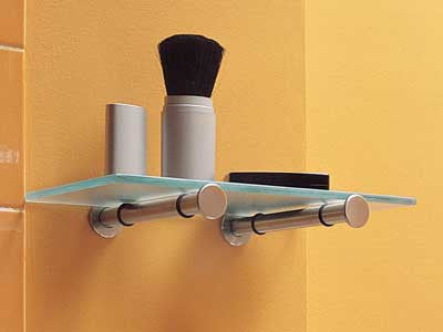 Sugatsune DSP-L-20: 200 x 20mm Rod Shelf Support - Satin Stainless Steel
