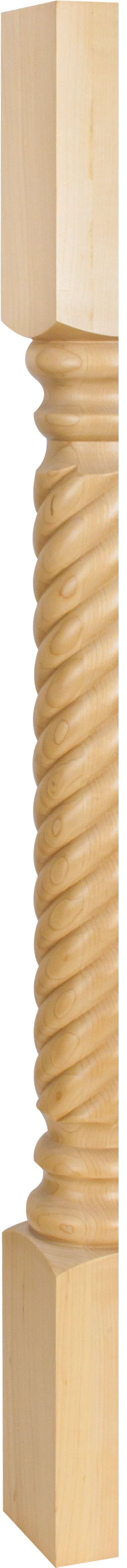 Hardware Resources P3S-WB: 3-1/2" x 1-3/4" x 35-1/2" Split Rope Post - White Birch