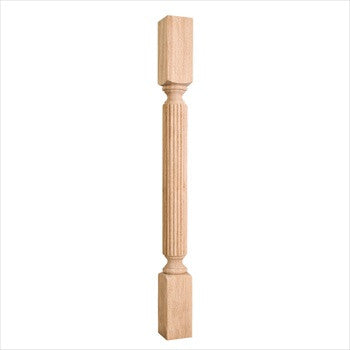 Hardware Resources P2-3-42RW: 3" x 3" x 42" Reed Post - Rubberwood