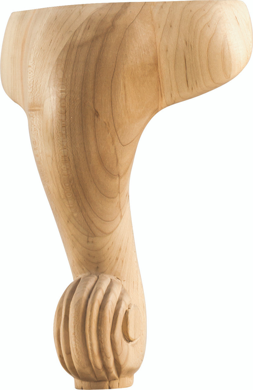 Hardware Resources WLF80OK: 5" x 5" x 8" French Cabriole Leg - Oak