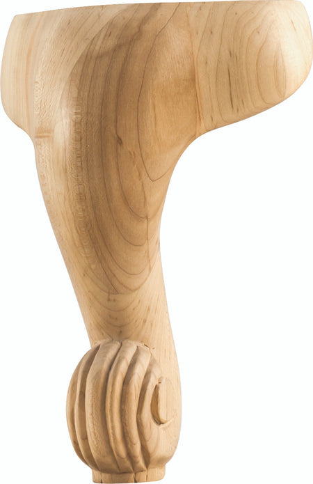 Hardware Resources WLF80OK: 5" x 5" x 8" French Cabriole Leg - Oak