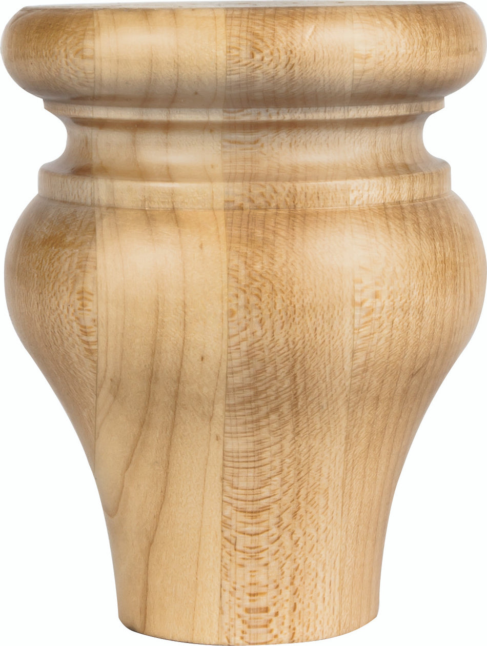 Hardware Resources BF16-2-WB: Tulip Bun Foot - White Birch